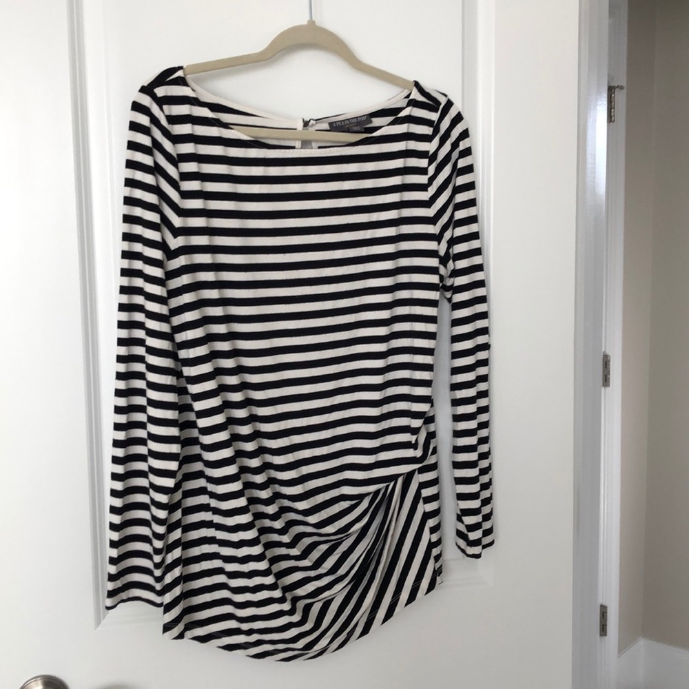 A pea in the Pod maternity striped shirt